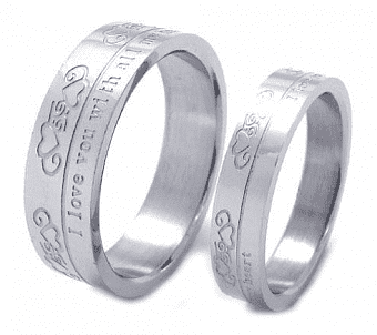 DR133 Кольца парные двойные - сделаны из ювелирной стали и прекрасно подойдут на помолвку, венчание, свадьбу или в подарок вашей второй половинке. Наши кольца не темнеют со временем, не вызывают аллергии и не отличаются от своих ювелирных аналогов.