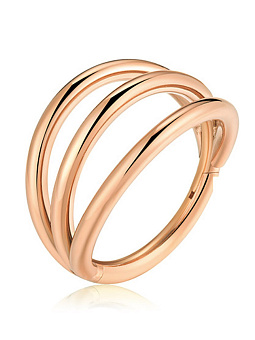 TIT-KL-013 Пирсинг-кольцо из титана тройной розовое золото
