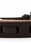 ST070 Браслет плотный кожаный на стяжке