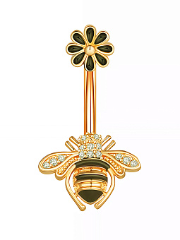 PR-PP-71 Пирсинг в пупок золотая пчелка PR-PP-71 Пирсинг в пупок золотая пчелка