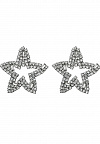 ER152 Серьги звезды с кристаллами и фианитами женские