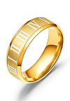 MK96 Кольцо с римскими цифрами золотое