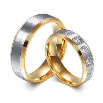 DR158 Парные кольца для влюбленных из стали