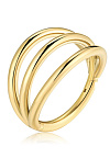 TIT-KL-012 Пирсинг-кольцо из титана тройной золотистый
