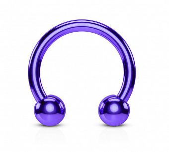 PR-CR-030 Пирсинг циркуляр шарики фиолетовый
