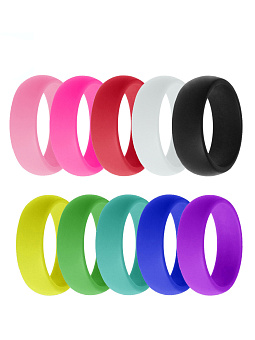 SLK-RING-001 Кольца силиконовые разноцветные набор (10 шт.)