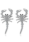 ER153 Серьги женские скорпион с фианитами