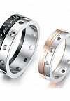 DR023 Двойные кольца для влюбленных из стали