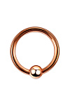 PR-KL-141 Пирсинг кольцо розовое золото с шариком