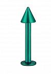 PR-LR-044 Пирсинг лабрет стрелка зеленый
