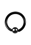 PR-KL-139 Пирсинг кольцо черное с шариком