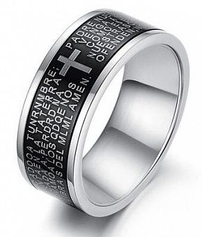 MK45 Мужское кольцо с молитвой "Отче наш"