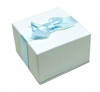 UP27 Подарочная коробка для кулона, колец голубого цвета