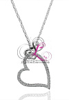 NFJ23 Кулон сердце с с кристаллами Swarovski (покрытие золото)
