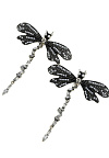 ER158 Серьги гвоздики длинные стрекозы ER158 Серьги гвоздики длинные стрекозы