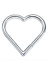 TIT-KL-016 Пирсинг кольцо кликер сердце из титана